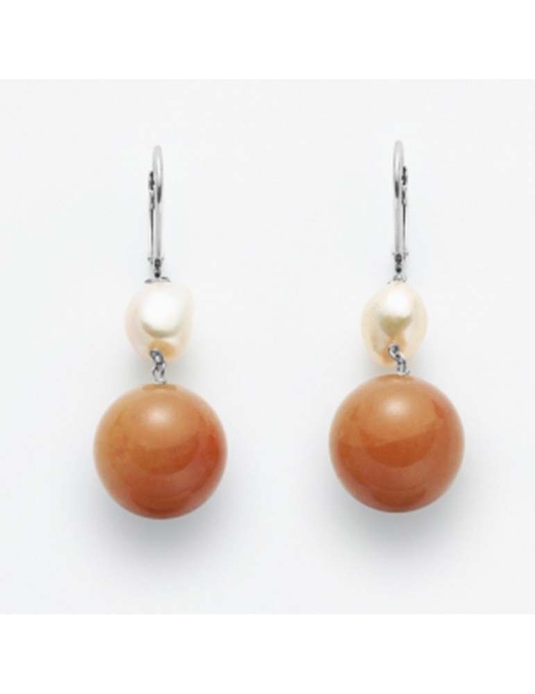 Miluna Earrings - Pendants - Orient Pearls - 11-12 mm - Quartz-PER1994