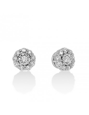 Orecchini Miluna - Punto Luce - Oro Bianco 18 - Diamanti - ERD2700