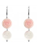 Miluna Earrings - Pendants - Rose Quartz - Flower - Jade - ERD2017