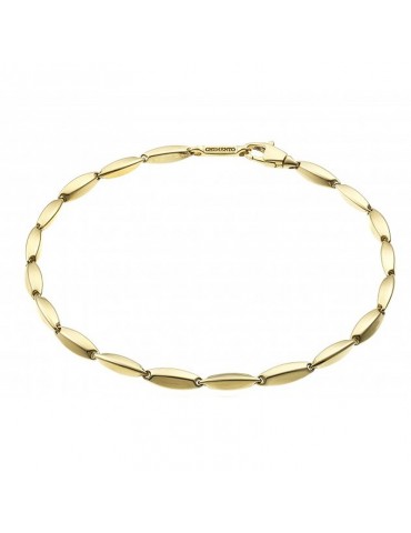 Chimento Bracelet - Tradition Gold Bamboo Classic Oval Links in 18k Yellow Gold 19cm - 0