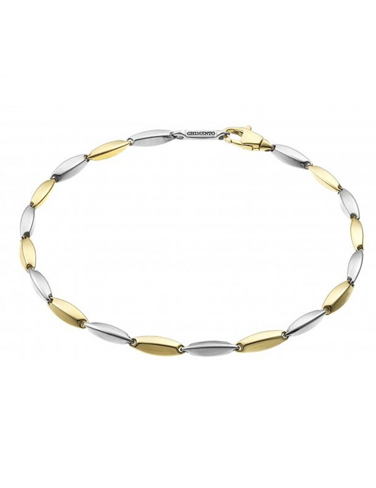 Chimento Bracelet - Tradition Gold Bamboo Two-Tone in 18K Yellow Gold and White Gold 19cm - 0