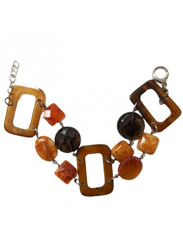 Bracciale Della Rovere - Osso - Aragonite-Quarzo Fumè-B016565S130080AD