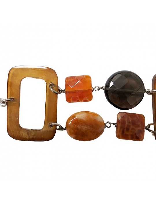 Della Rovere Bracelet - Bone - Aragonite-Smoky Quartz-B016565S130080AD