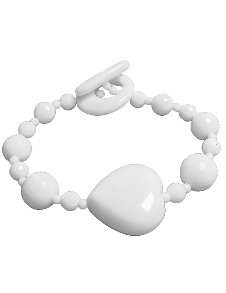 Rajola Bracelet - Crazy Heart - Elements - White Paste - 5682321