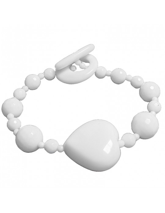 Rajola Bracelet - Crazy Heart - Elements - White Paste - 5682321