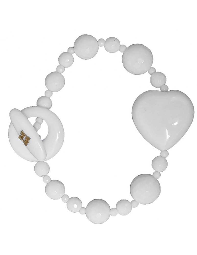 Rajola Bracelet - Crazy Heart - Elements - White Paste - 5682321