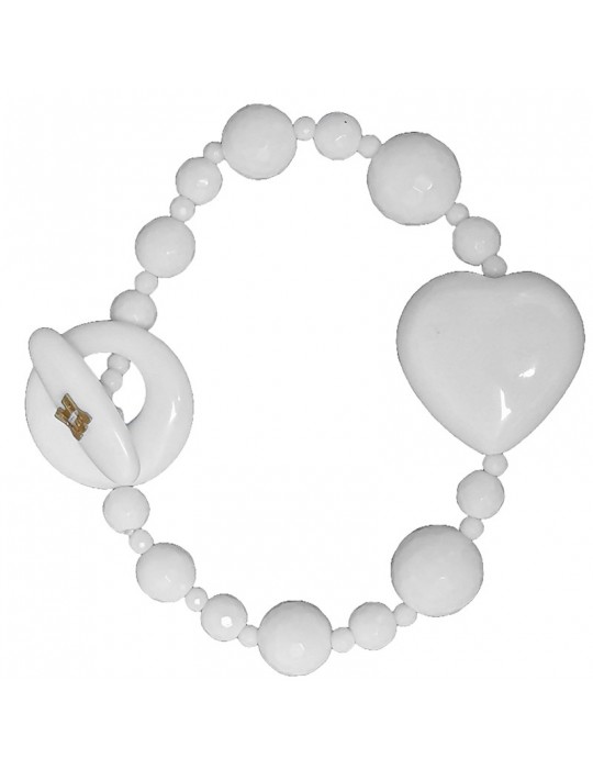 Rajola Bracelet - Crazy Heart - Elements - White Paste - 5682321