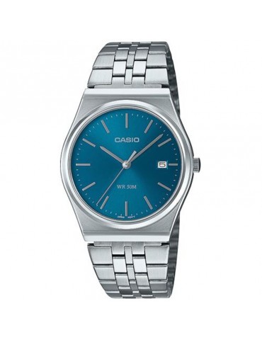 Casio Watch - Timeless - Time and Date - Silver - 35mm - Blue - MTPB145D2A2VEF