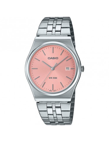 Orologio Casio - Timeless -Tempo e Data-Silver-35mm-Rosa-MTPB145D4AVEF