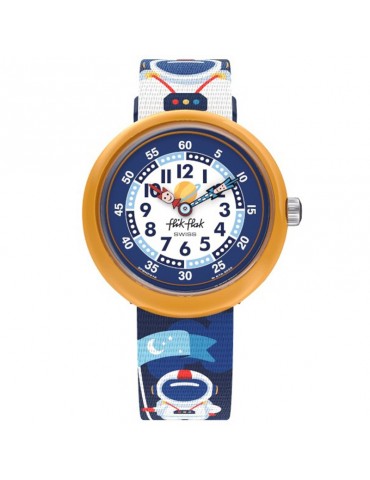 Orologio Flik Flak - Astrodreams - Giallo -32mm-Blu-Astronauti-FBNP216 2