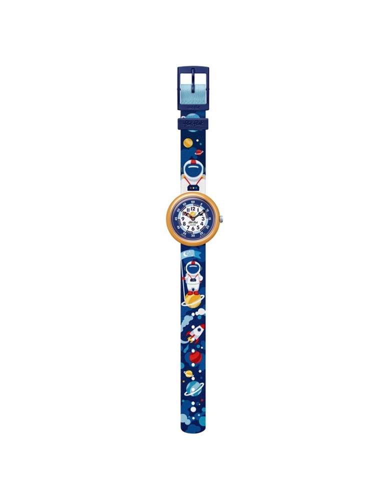 Flik Flak Watch - Astrodreams - Yellow -32mm-Blue-Astronauti-FBNP216