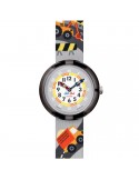 Flik Flak Watch - Build It Up-32mm-Grey-Trucks-Excavators-FBNP217