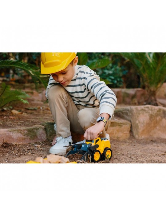 Flik Flak Watch - Build It Up-32mm-Grey-Trucks-Excavators-FBNP217