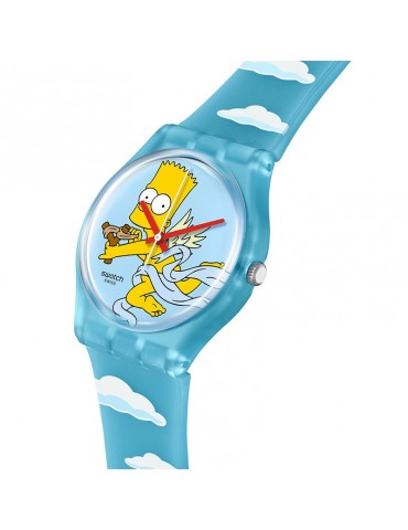 Orologio Swatch - Angel Bart -34mm-Azzurro-Bart Cupido-Nuvole-SO28Z115 2