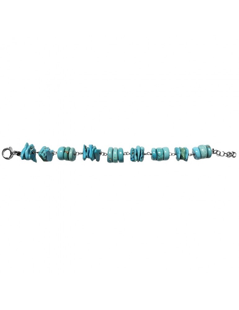 Della Rovere Bracelet - 925% Silver - Amazonite - Turquoise Howlite - DR162