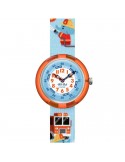 Orologio Flik Flak-Fire Stopper-Rosso-32mm-Blu-Elefantini Pompieri-FBNP218