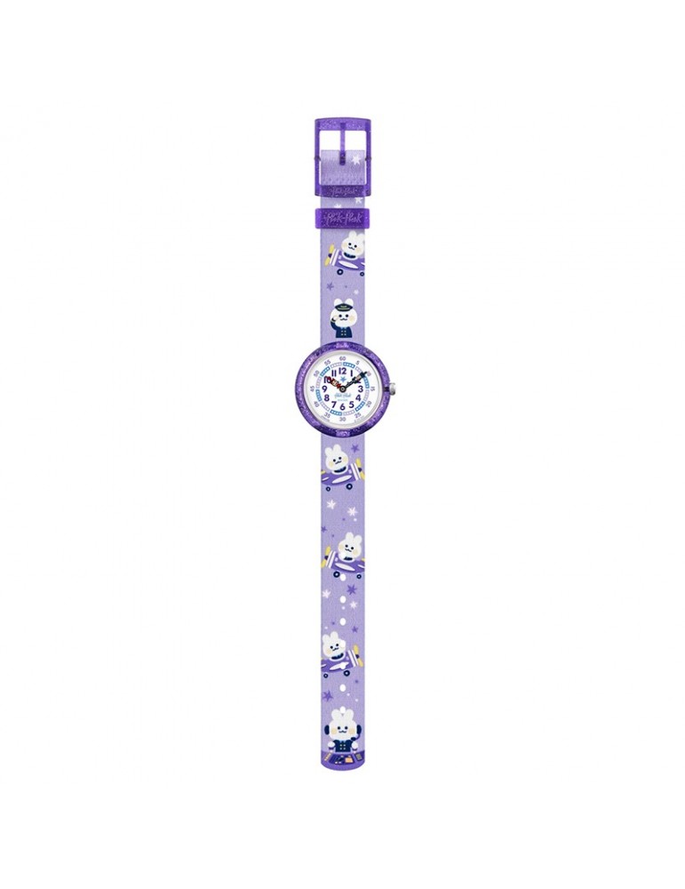 Orologio Flik Flak-Chasing Clouds-Viola-32mm-Coniglietti Piloti-FBNP220