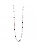 Lelune Glamour Ruby Necklace with Pearls and Agate for Women - 0