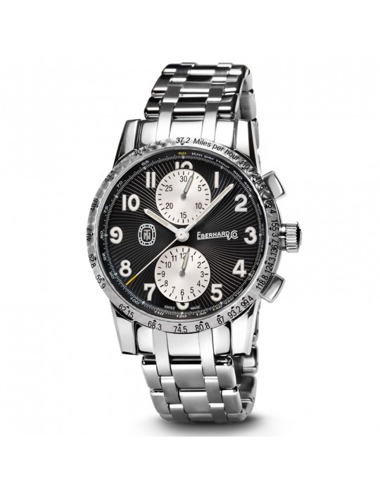 Eberhard Men's Watch - Tazio Nuvolari Automatic Mechanical Chronograph 41mm Black - 0