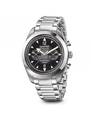 Eberhard Men's Watch - Scientigraf Automatic Mechanical Chronograph 41mm Black Ivory - 0