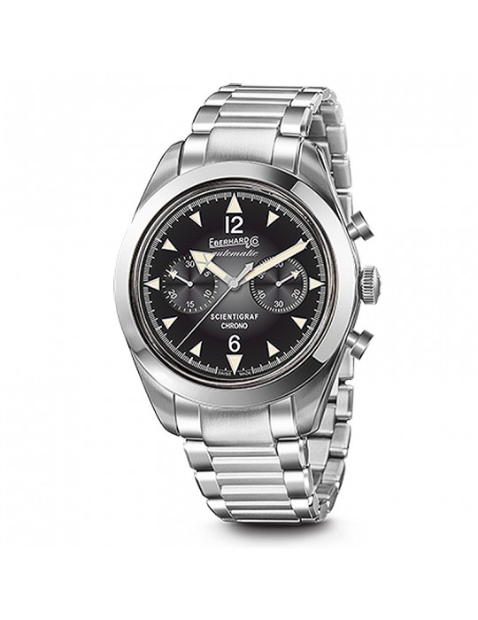 Eberhard Men's Watch - Scientigraf Automatic Mechanical Chronograph 41mm Black Ivory - 0