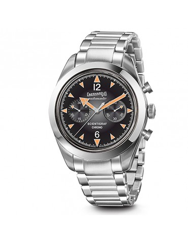Eberhard Men's Watch - Scientigraf Automatic Mechanical Chronograph 41mm Black Orange - 0