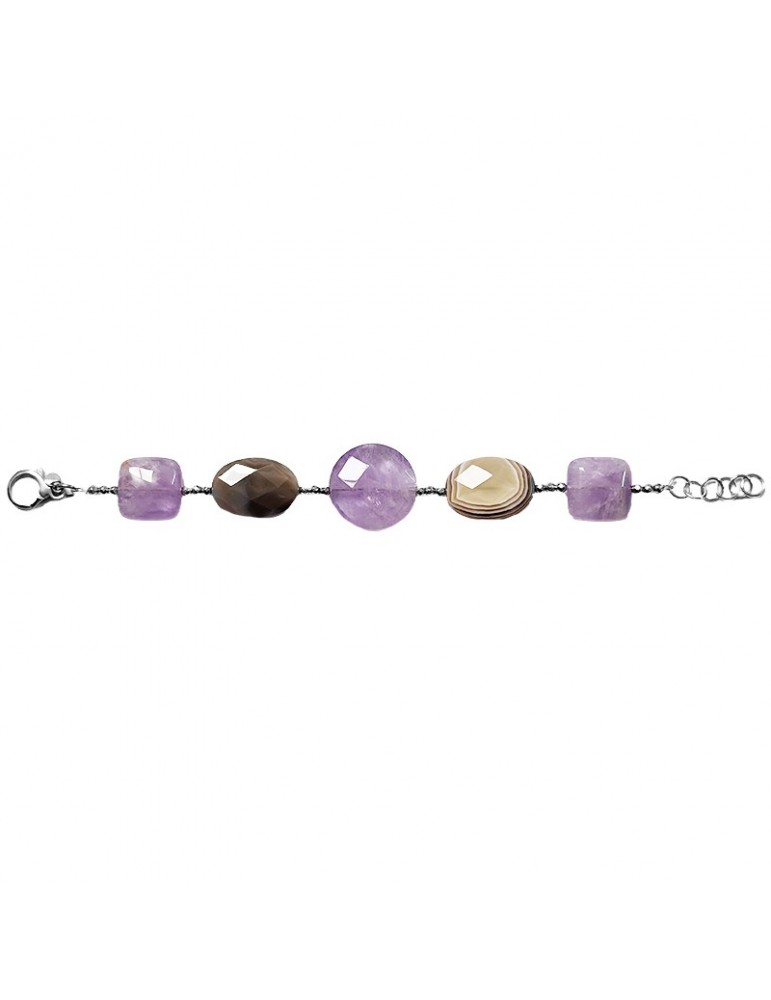 Bracciale Della Rovere - Ametista - Agata Botswana - BRDR068