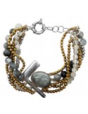Della Rovere Bracelet - Gray Quartz - Hematite Gold - BR8815