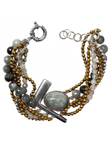 Bracciale Della Rovere - Quarzo Grigio - Ematite Gold - BR8815 2