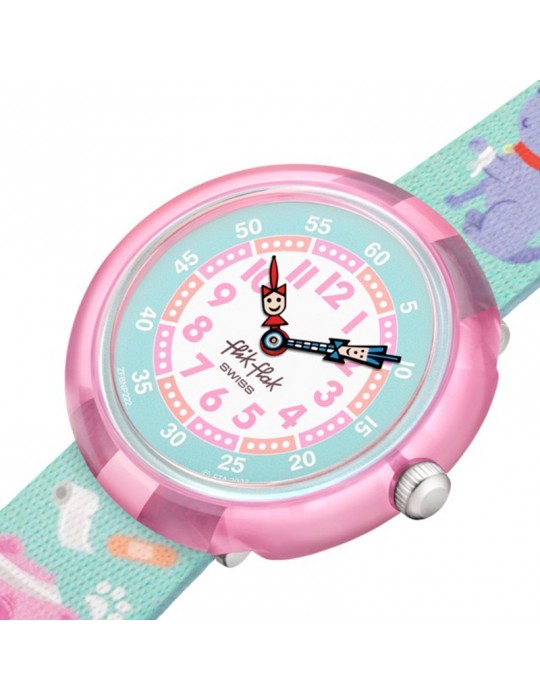 Flik Flak Watch - My Spirit Animal - Green - 32mm-Puppies-FBNP222