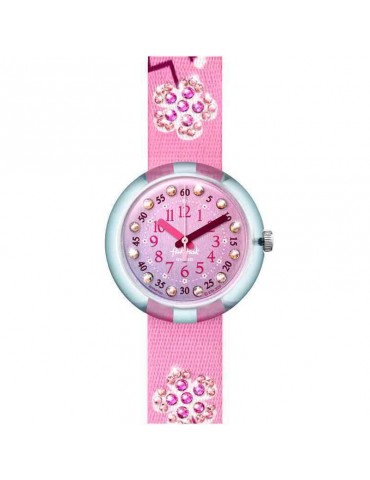 Orologio Flik Flak-Sparkling Cherry Blossom-32mm-Rosa-Cristalli-FPNP102