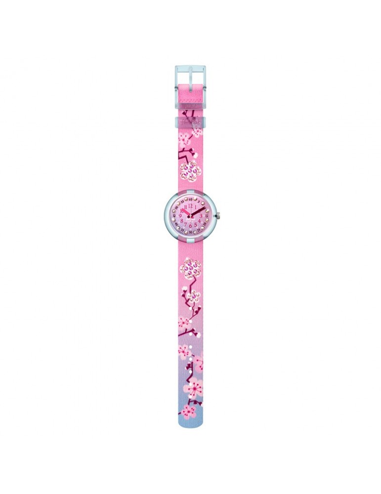 Orologio Flik Flak-Sparkling Cherry Blossom-32mm-Rosa-Cristalli-FPNP102