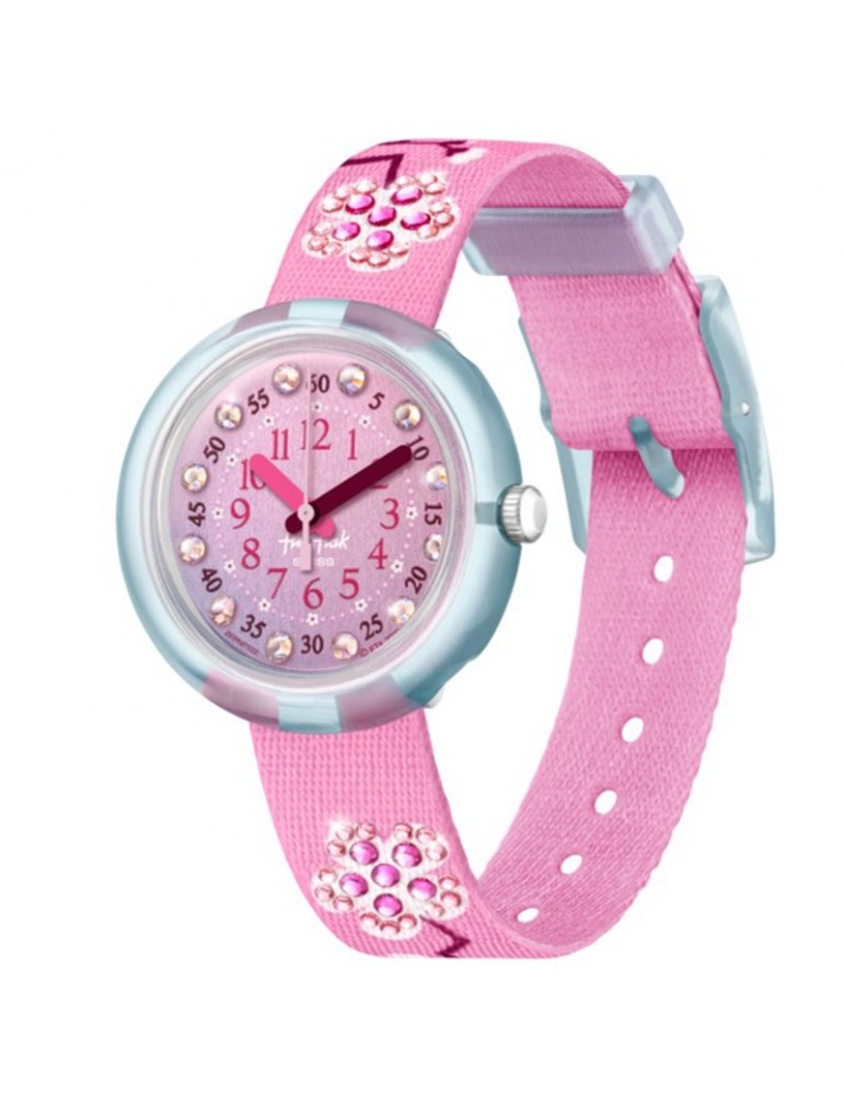 Flik Flak Watch-Sparkling Cherry Blossom-32mm-Pink-Crystals-FPNP102