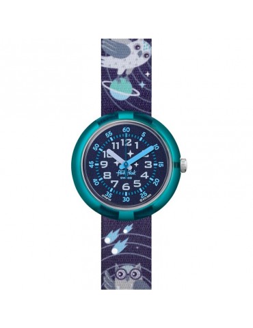 Orologio Flik Flak-Dreams Take Me To Space-Blu-32mm-Gufi e Pianeti-FPNP141