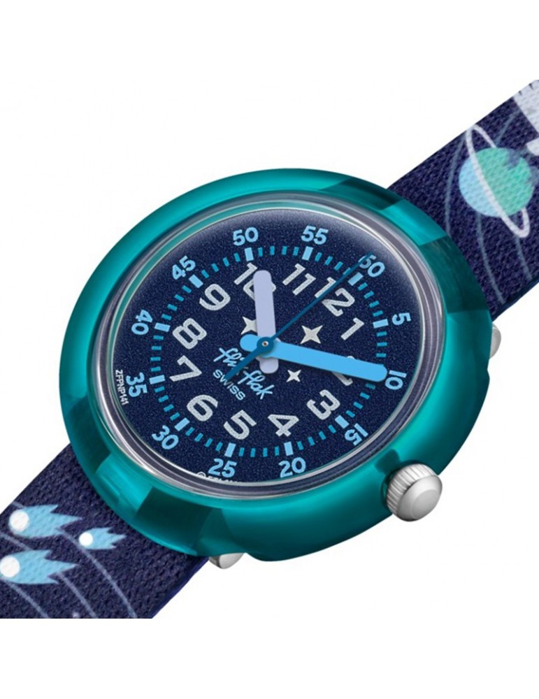 Orologio Flik Flak-Dreams Take Me To Space-Blu-32mm-Gufi e Pianeti-FPNP141