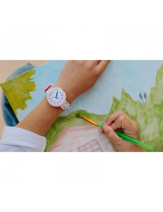 Flik Flak Watch - Art Lover - Pink - 32mm - Multicolor - FPNP142