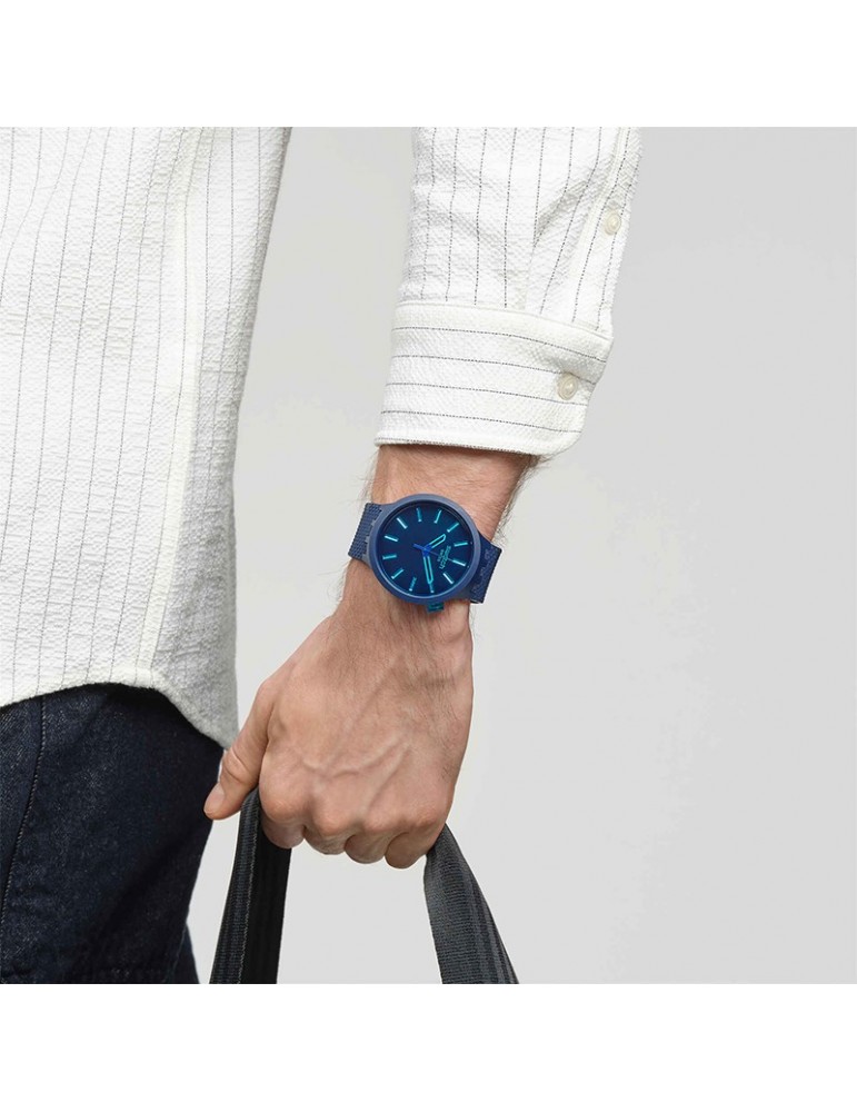 Orologio Swatch - Essentials - Indigo Glow - 47mm - Blu - SB05N113