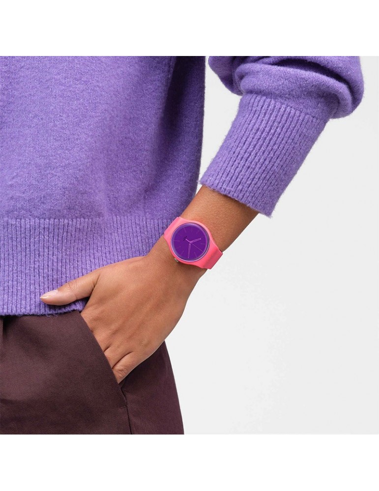 Orologio Swatch - Berry Harmonious - Rosa - 41mm - Viola - SO29P102