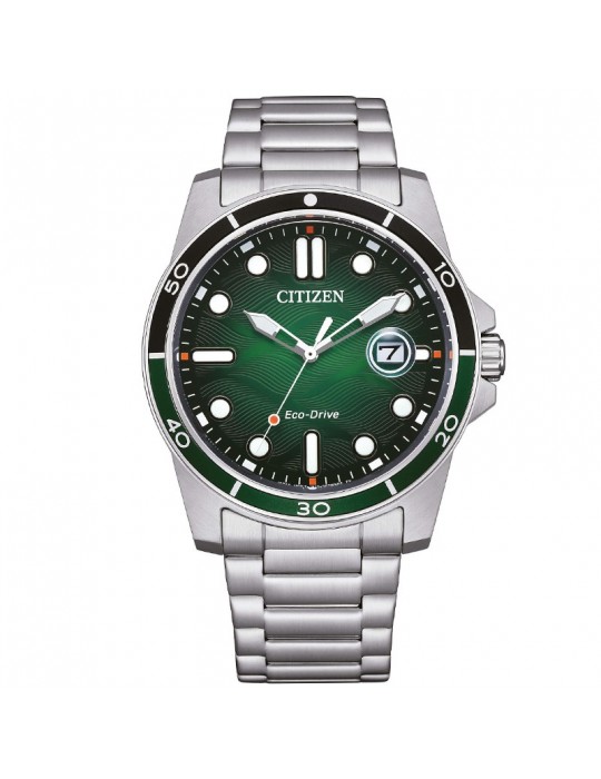 Orologio Citizen Uomo - Of Marine Eco-Drive 41mm Verde - AW1811-82X