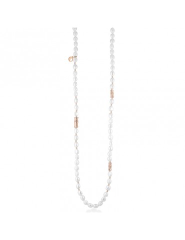 Collana Lelune Glamour - Bamboo - Argento 925% - Perle - LGNK2801