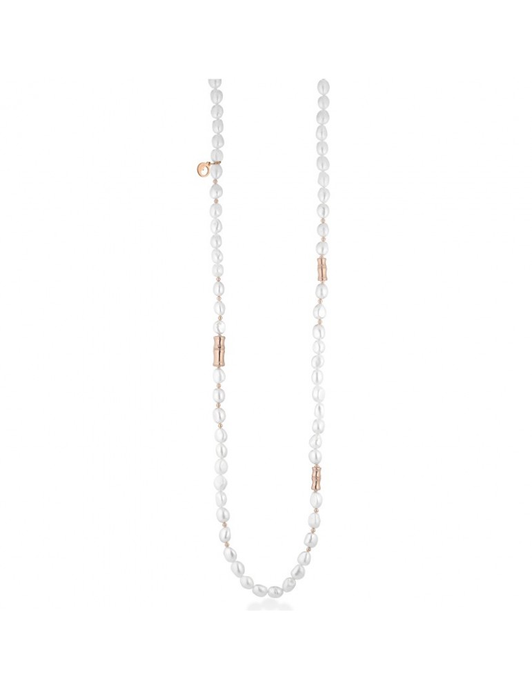Collana Lelune Glamour - Bamboo - Argento 925% - Perle - LGNK2801
