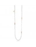 Lelune Glamour Woman's Necklace - Bamboo in Pearls and Silver - 0