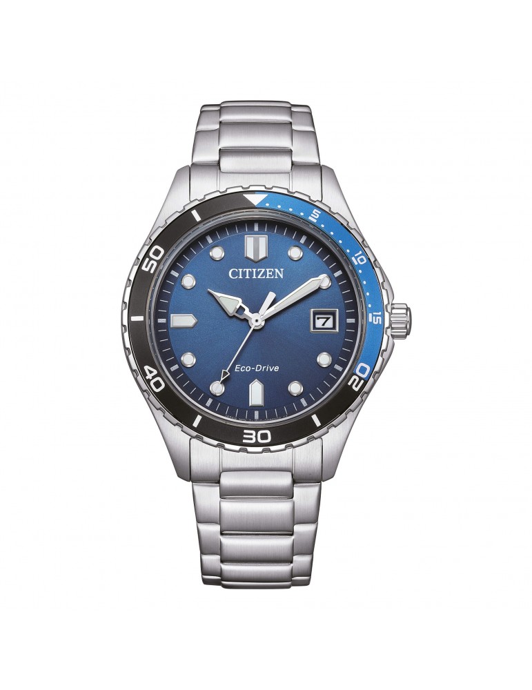 Orologio Citizen - Of Marine Eco-Drive 37mm Blu Nero con Datario - AW1821-89L