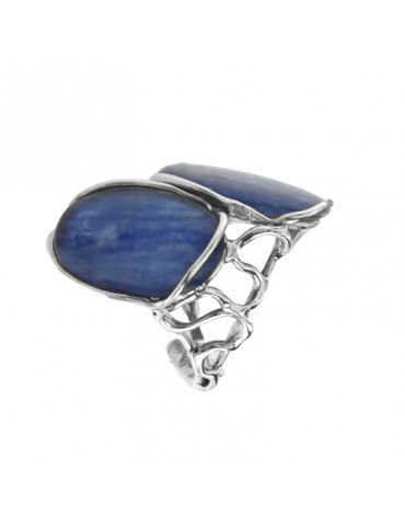 Anello Della Rovere - Argento 925% - Regolabile - Cianite - DR127 2