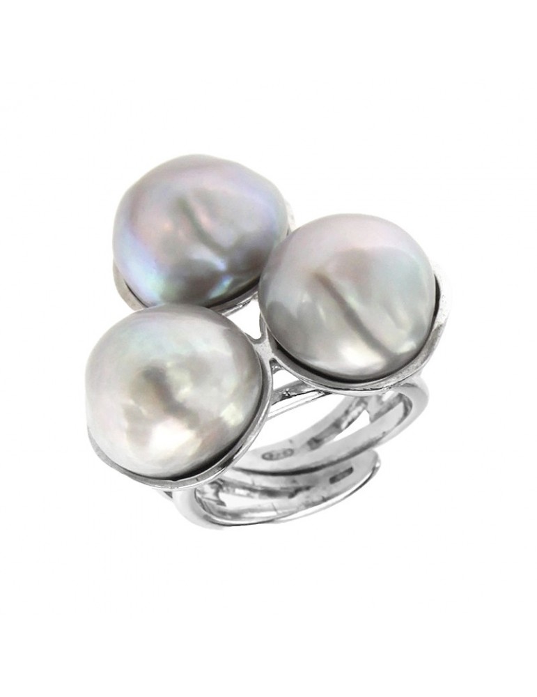 Anello Della Rovere - Argento 925% - Nr.3 Perle - DLRV39BIS