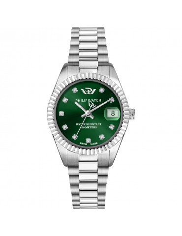 Philip Watch - Caribe Urban Quartz 28mm Green Watch with Natural Diamonds - 0