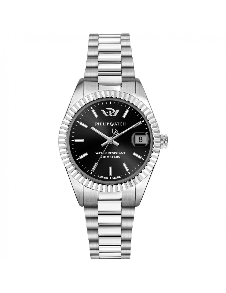 Orologio Philip Watch - Caribe Urban Quarzo Tempo e Data 28mm Nero - R8253597652