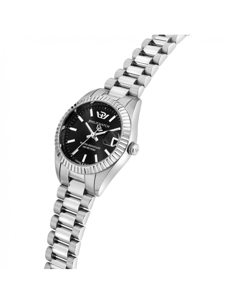 Orologio Philip Watch - Caribe Urban Quarzo Tempo e Data 28mm Nero - R8253597652