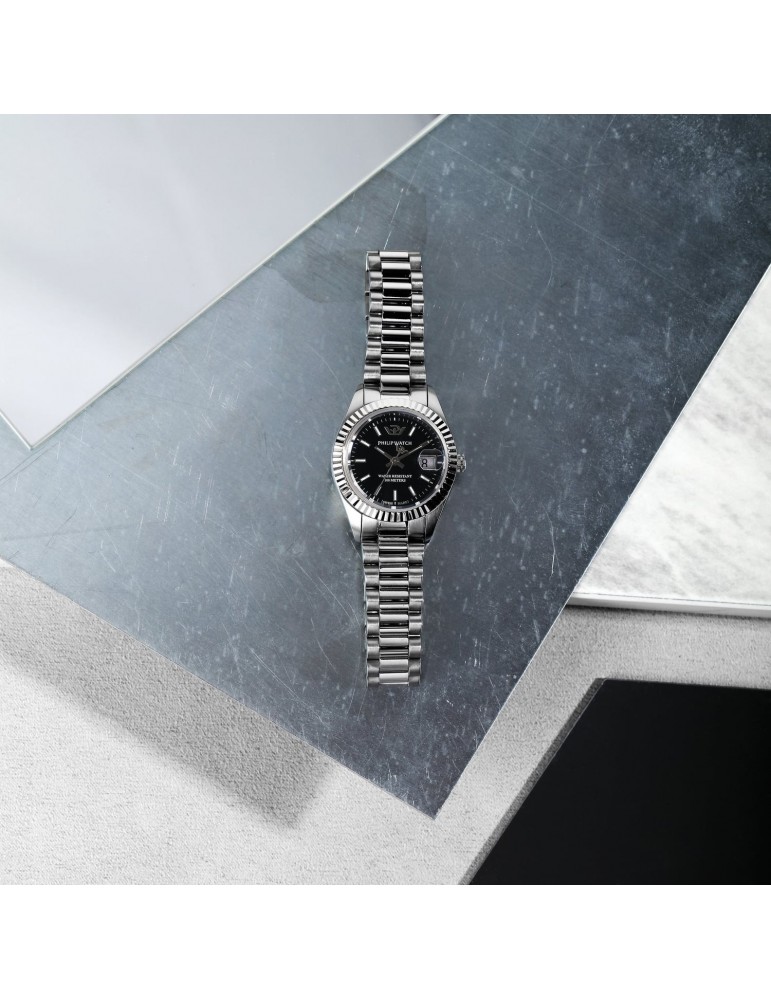 Orologio Philip Watch - Caribe Urban Quarzo Tempo e Data 28mm Nero - R8253597652