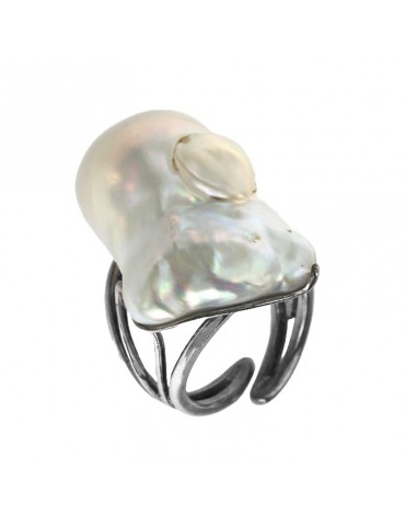 Anello Della Rovere - Argento 925% - Perla Barocca - ANM003